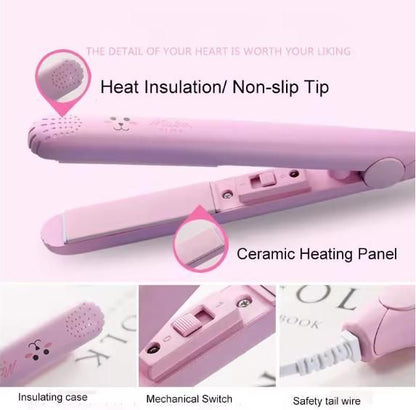 2-in-1 Mini Hair Straightener and Curler